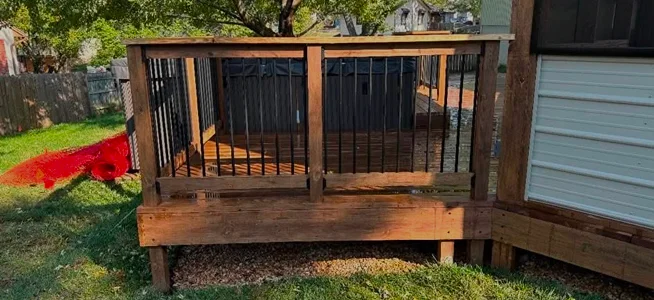 Cedar deck with pergola